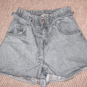 Tie-around Denim Blue Shorts